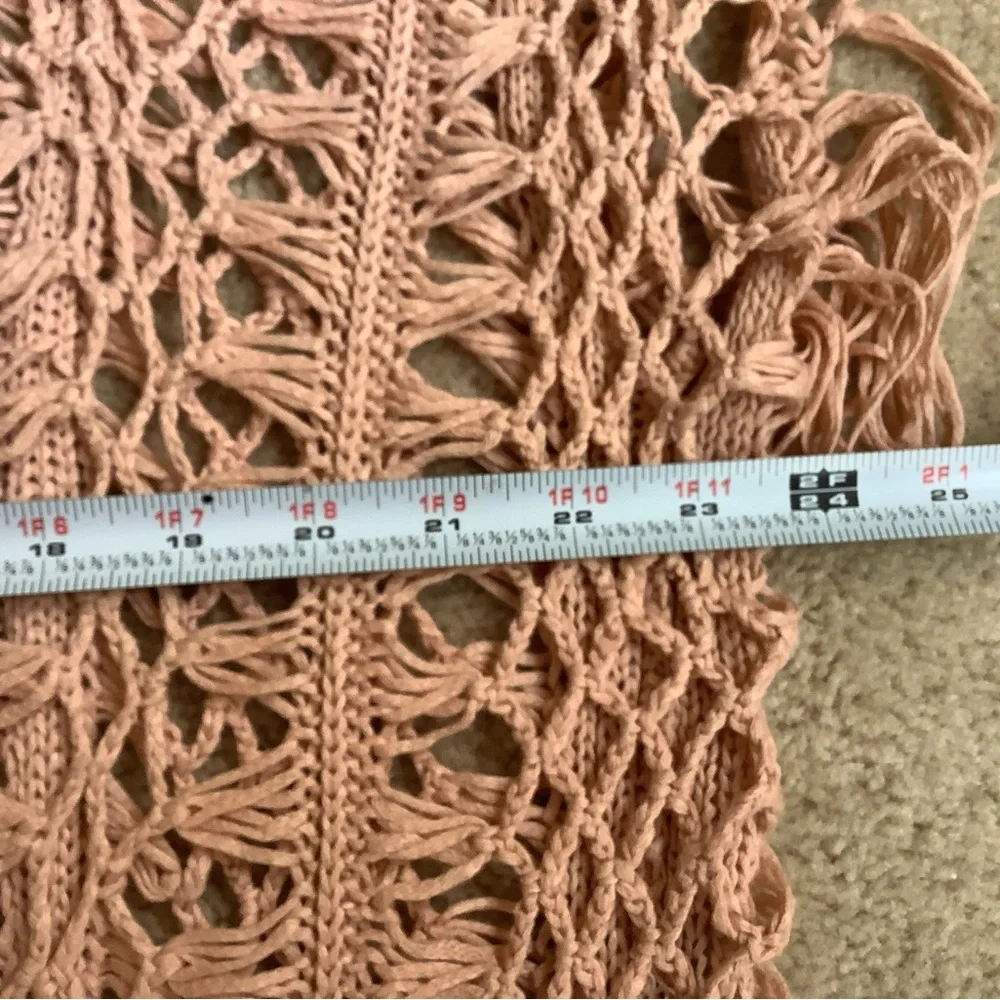 100% cotton Crocheted top  XL  light peach color - Picture 5 of 6